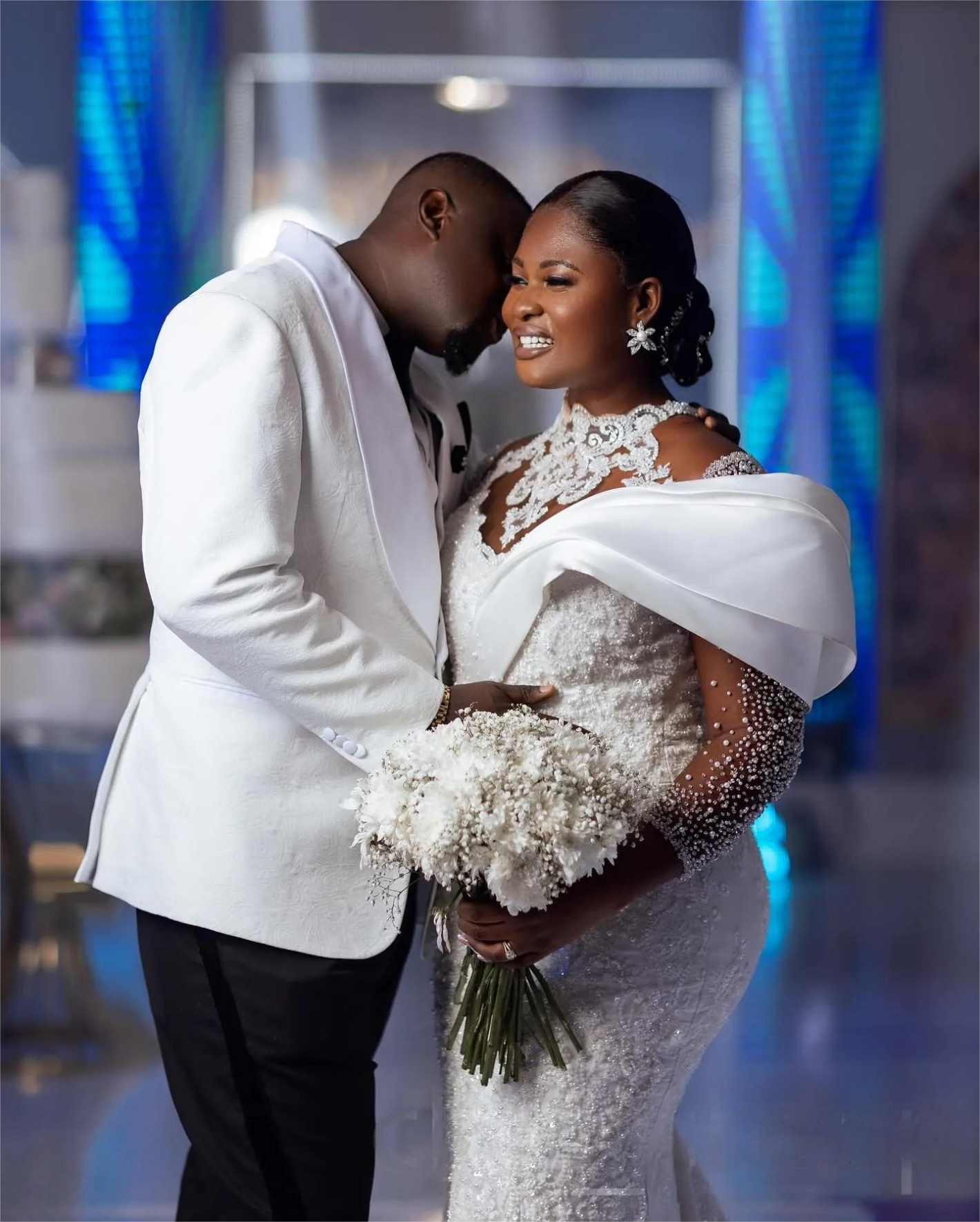 Ivory Mermaid Wedding Dress Plus Size Luxurious Pearls Lace Vintage Bridal Gowns Dresses