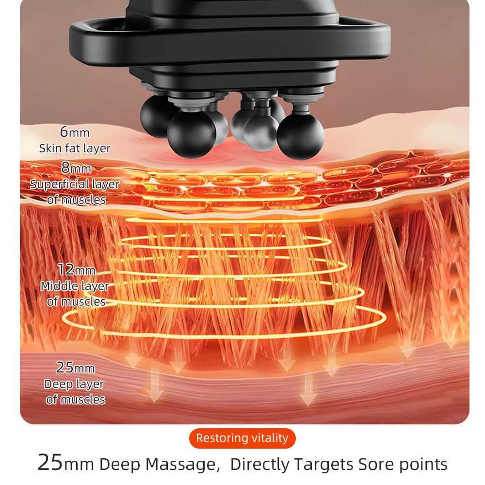 8Head Fascia Gun HighFrequency Vibration Body Massage Gun Back and Waist Massager Neck Shoulder Massager Muscle masajeador J251030