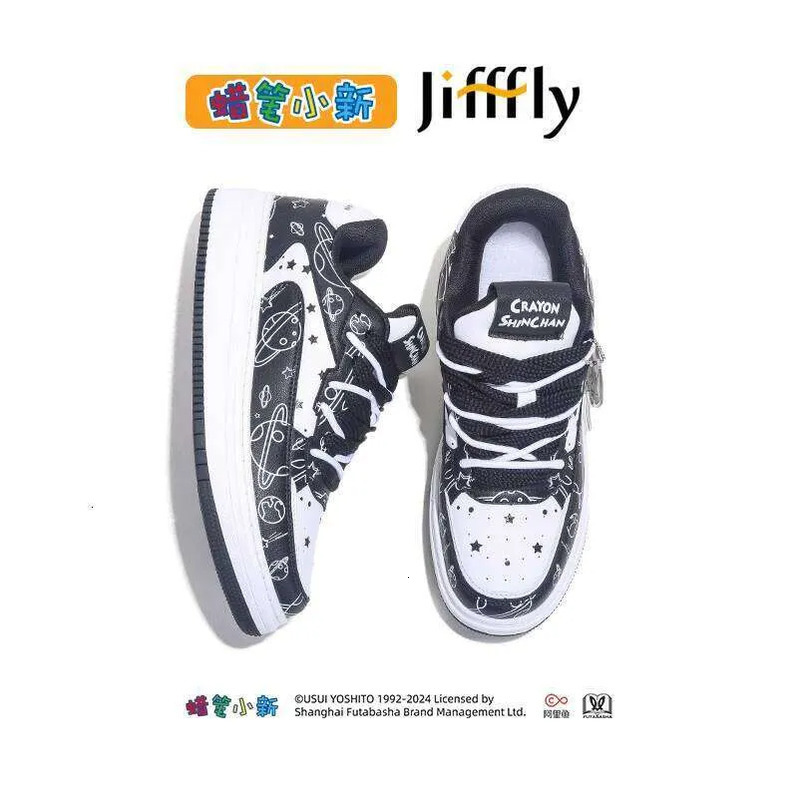 Jifffly Crayon Shin-chan Collaboration Men's 2025 Summer New Sneakers Versatile Thick-Soled Casual Sports Shoes Soft-soled Trendy