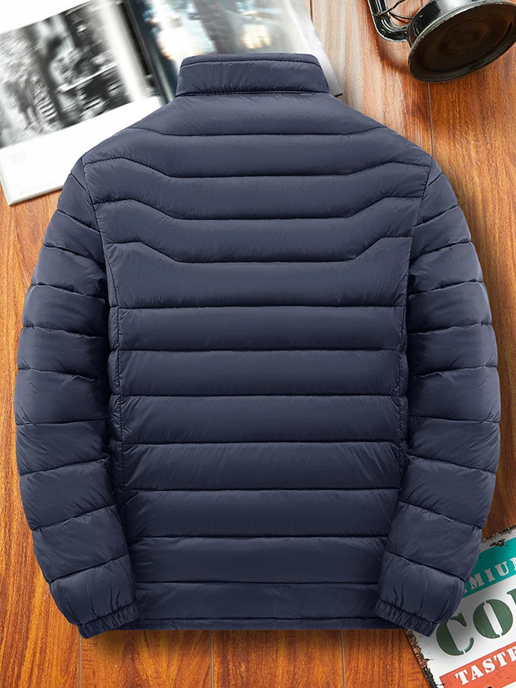 Men Puffer Jacket Thick Warm Winter Jackets Man Parka Casual Fashion Outwear Cotton Padded Coats Stand Colar Mens Clothing Top 251028