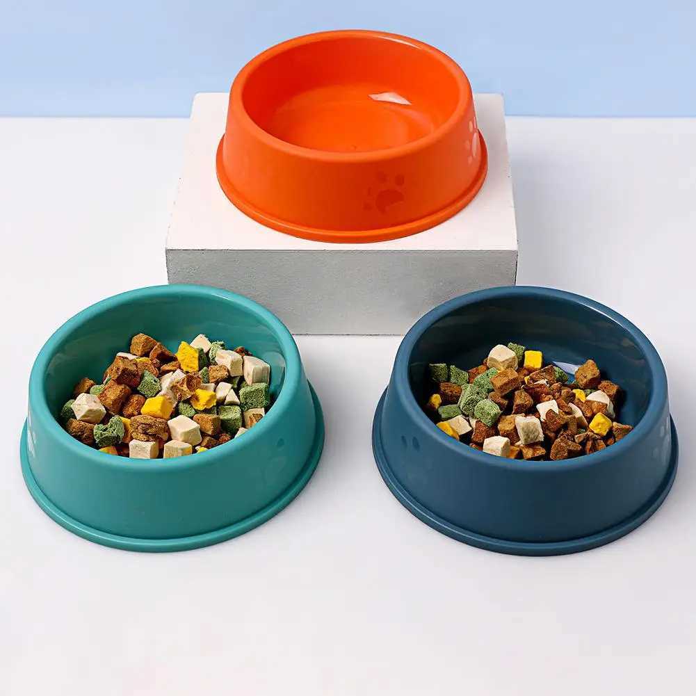 1Pc Anti Slip Plastic Dog Bowl Pet Single Bowl Frosted Cat Craft Pet Dog Small Universal Bowl Food Dog Utensil Food D5R6 J251113