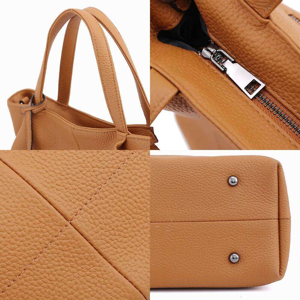 Designer bag 52 Zency Soft Genuine Leather Handbag Women's Shoulder Winter Fashion Casual Design Shopper Crossbody Large Bucket Tote Bag