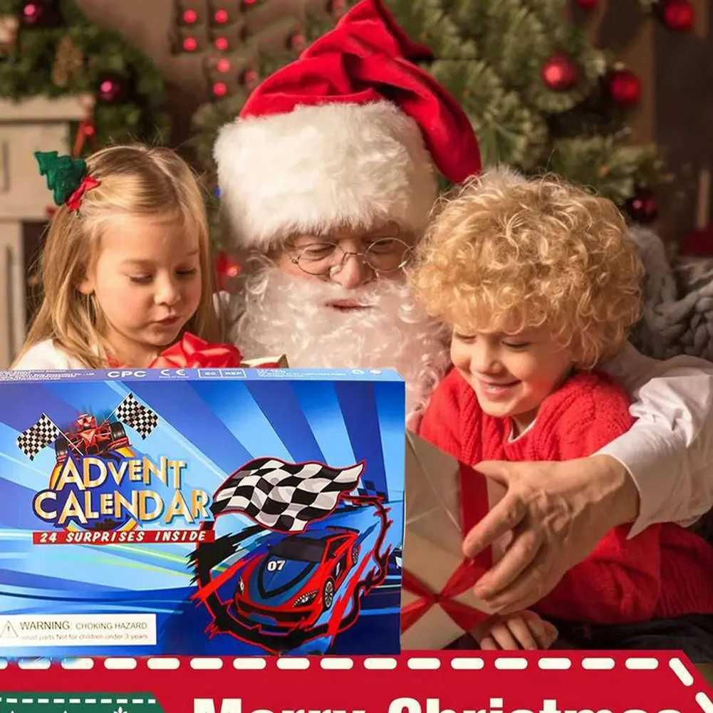 24 Days Christmas Countdown Calendar Car Toys Kids Car Advent Calendar Digital Racing Vehicles Toys Xmas Christmas Gift Box C251030