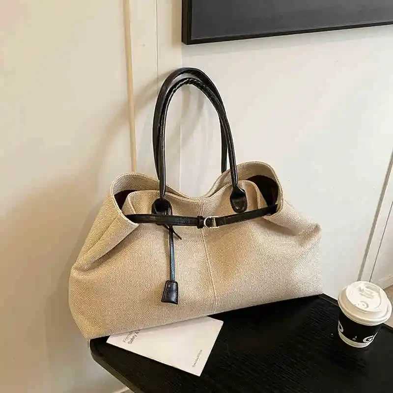 Designer bag Leisure Large Capacity Canvas Handbags for Wen New Cmuter Versatile Single Shoder Underarm Bags Ctrast Tote Bag Y251029