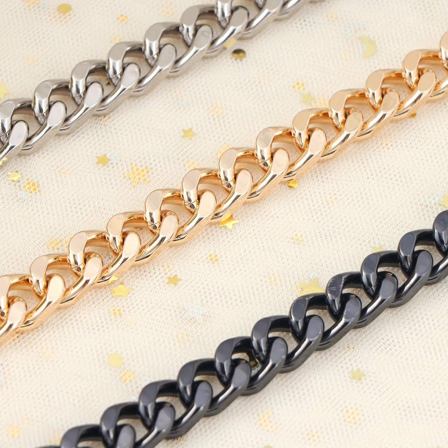 Heart Shape Metal Purse Chain Strap Extender for Accessory Charms Lengthen Crossbody Shoulder Handbags Strap 251030