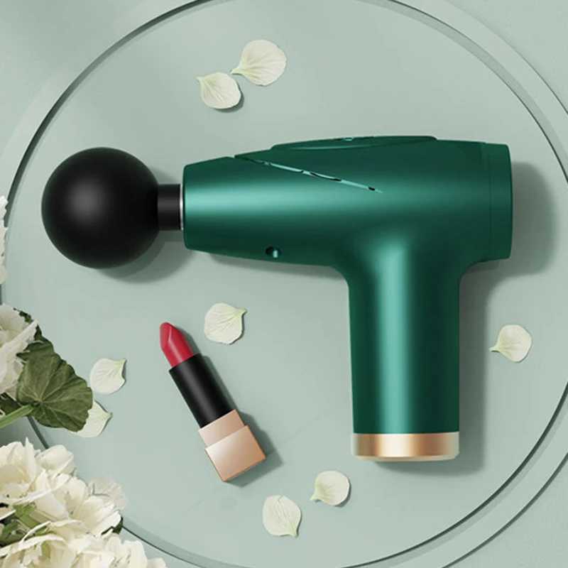 Black 4Head Mini Fascia Gun MultiStage Massage Gun Muscle Relaxation Massage Equipment Portable Vibration Massager J251030