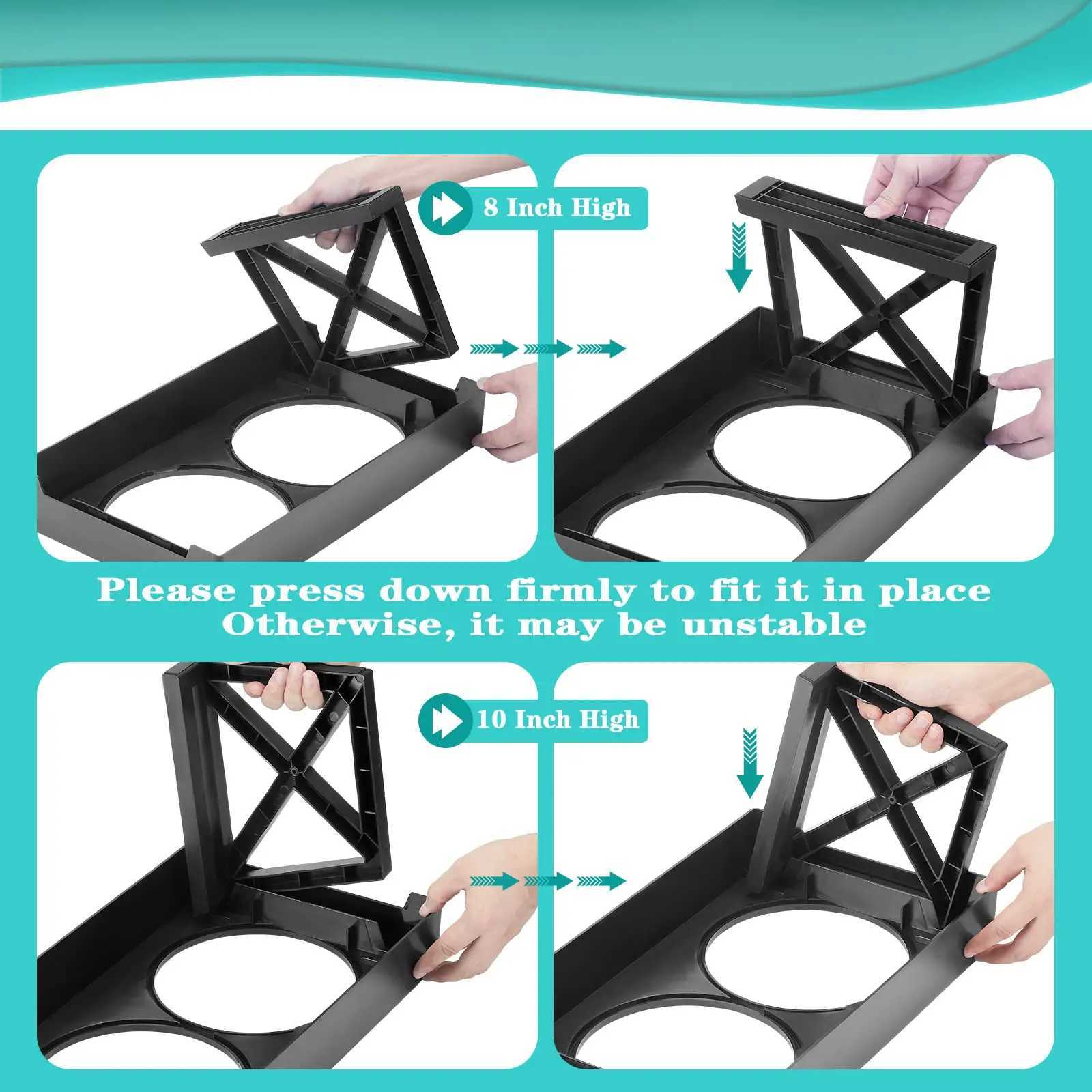 Elevated Dog Bowls 3 Adjustable Heights Raised Pet Stand with Slow Feeder Stainless Steel Food Bowls for Small Medium Large Dogs J251113