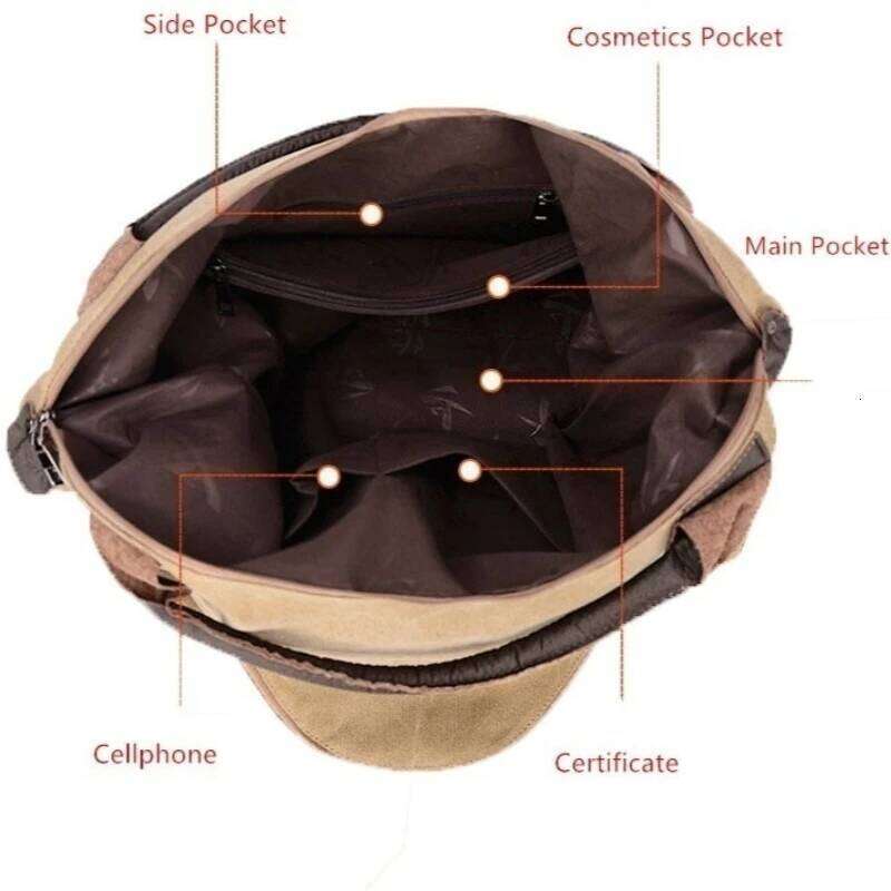 Womens Shoulder Large Handbag Women Canvas Travel Bags Crossbody Overnight Bag