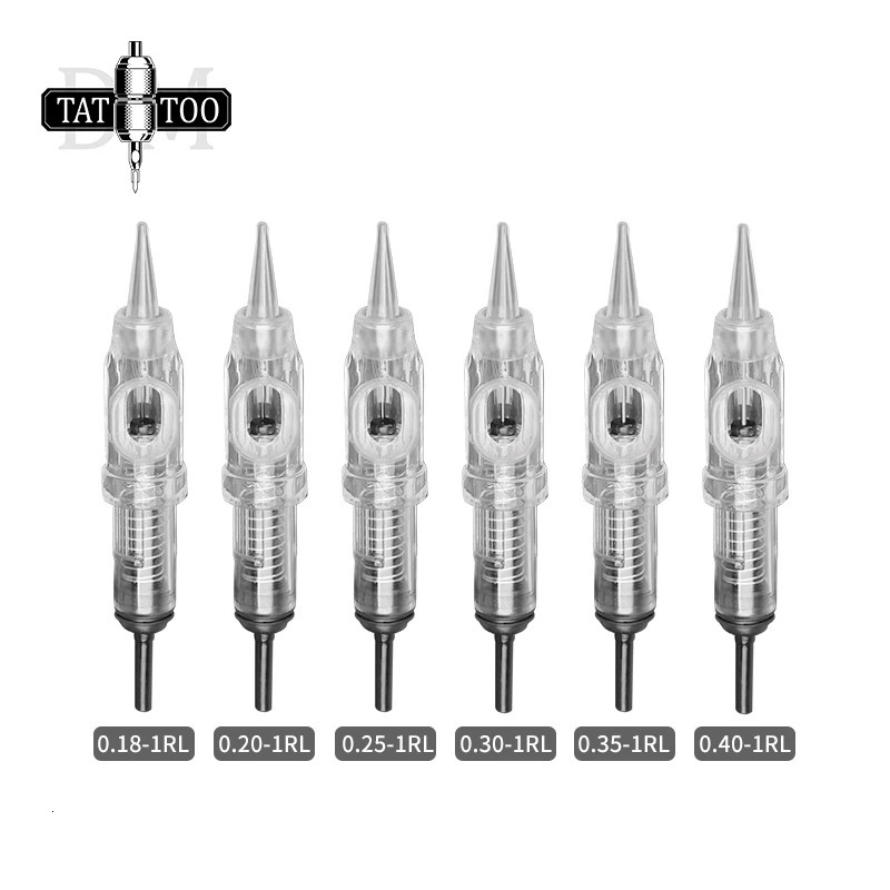Disposable Permanent Makeup Cartridge Needles 1RL Sterilized Eyebrow Tattoo Needle for Permanent Makeup Pen Machine 100Pcs 251027