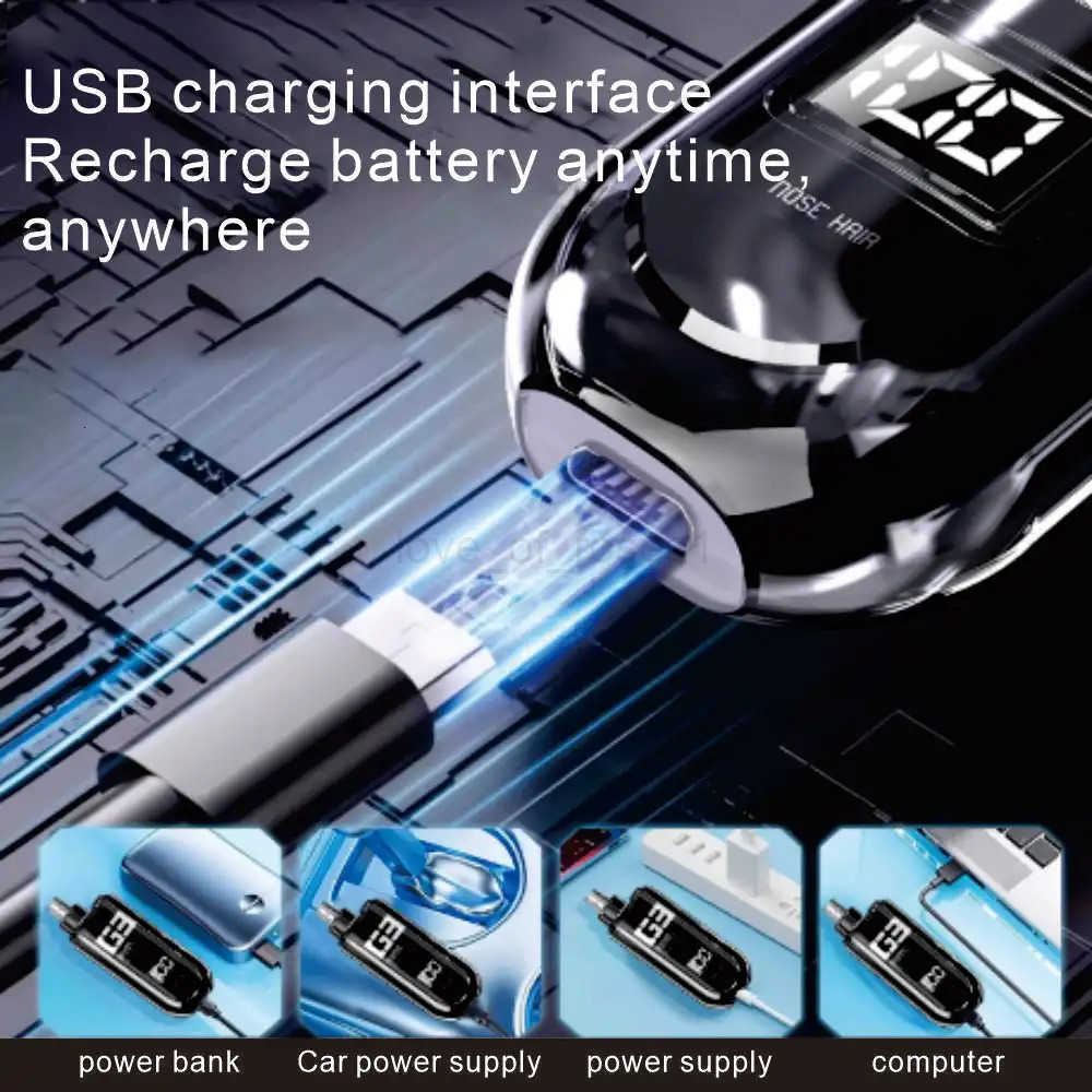 Portable Mini Nose and Ear Clipper USB Fast Charging Male and Female Facial Beauty Device Electric Beauty Kit Z251030