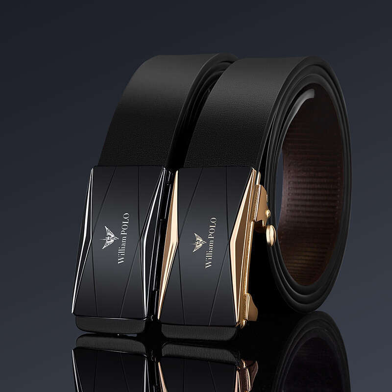 Men's Inner Wear Automatic Buckle Genuine Leather Youth Casual Business Second Layer Cowhide Waist Belt