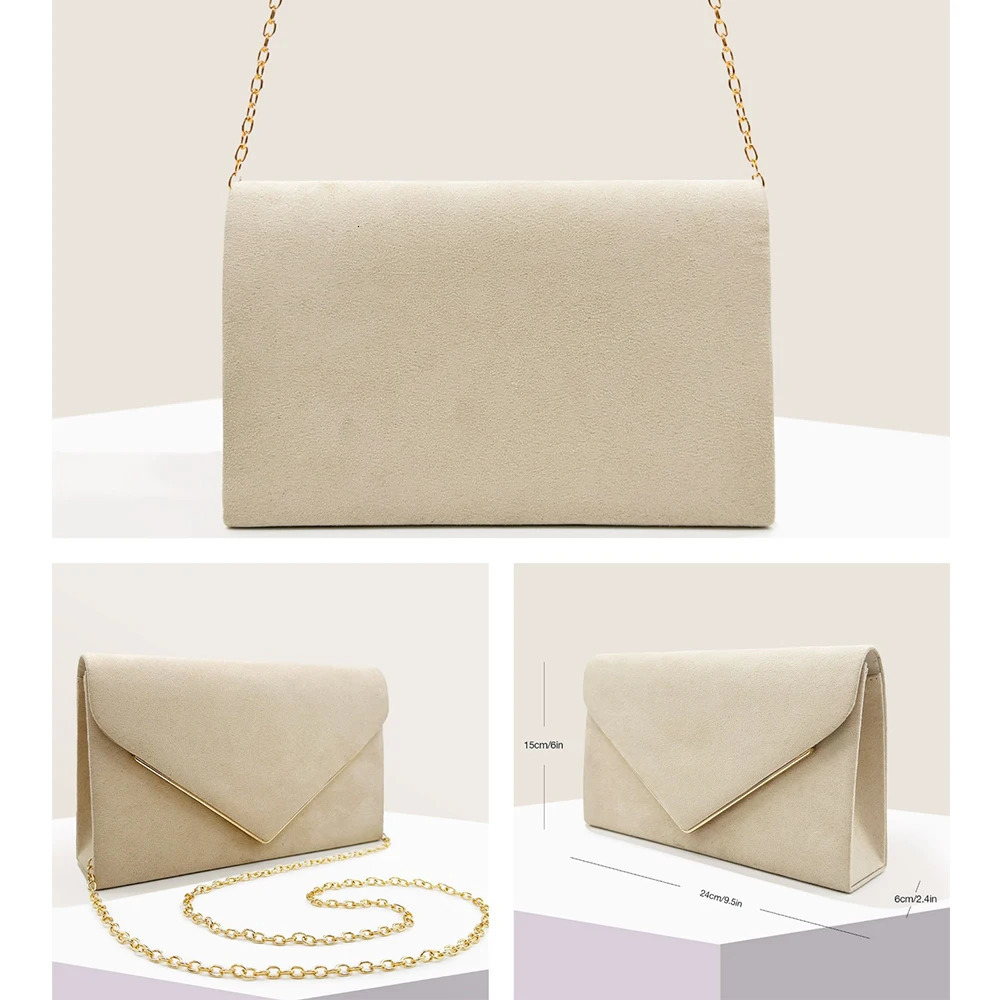 Velvet Envelope Bags Women Evening Wallets High Quality Clutches Banquet Dresses Clutch Over Shoulder Bags with Chain Handbags 251030