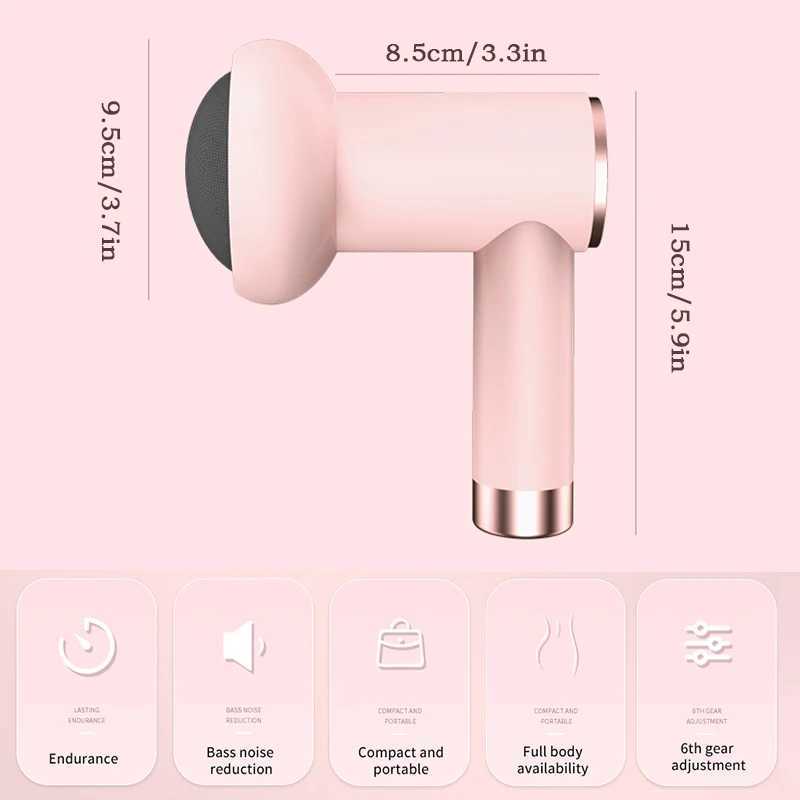 Massage Gun Wireless Charging Fat Pushing Machine Handheld Portable Massage Stick Neck Waist Shoulder Kneading Pink White J251030