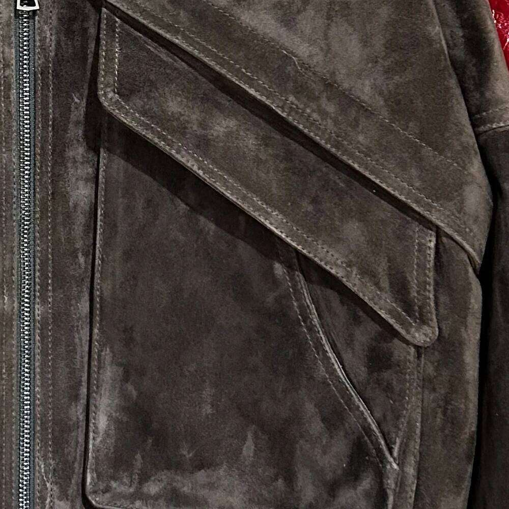 Chocolate Suede Women Real Sheepskin Leather Coat 2025 Spring New Style Jacket