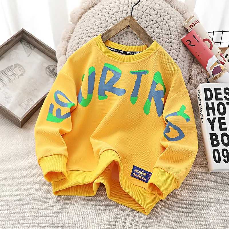 2025 New Spring Autumn Boys Hoodies Letter Printing Leisure Sports Sweatshirt For 414 Years Teenagers Kids Handsome PulloverT251030