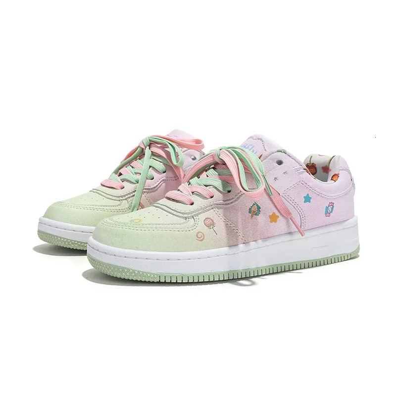 Jifffly 2025 Women's Skateboard Shoes - Thick-soled Versatile Sports Shoes for Students Wear-resistant Comfortable