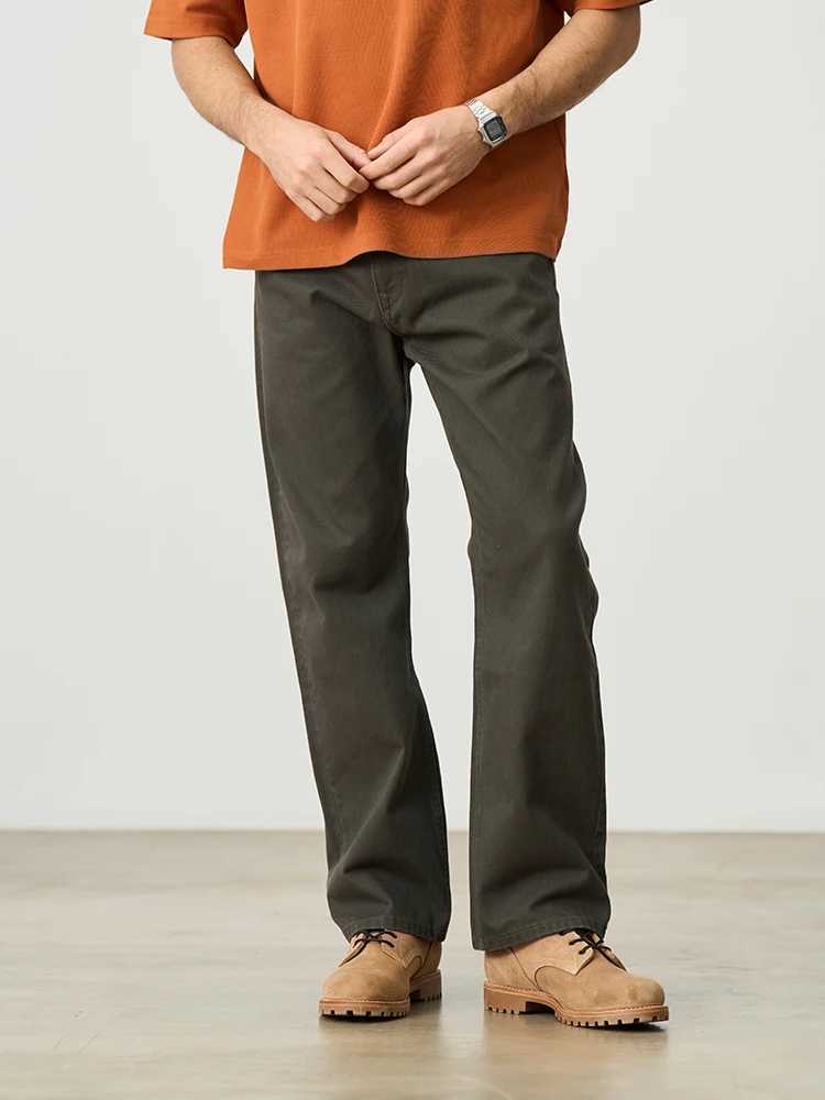 SIMWOOD 2025 Autumn New Loose Relax 113oz Washed Vintage Jeans Men Plus Size Denim Trousers J2510301