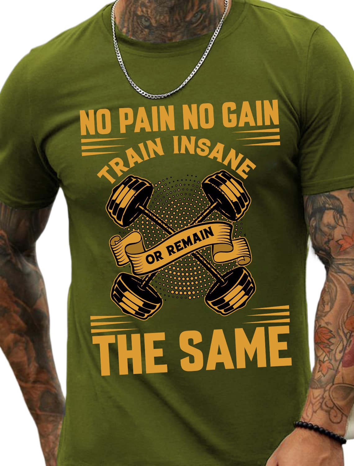 European and American Oversized Men's Cotton Short-Sleeve T-Shirt with Fitness Print Design - TT7064