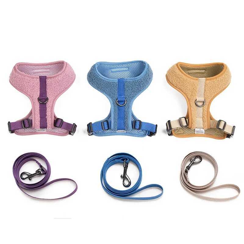 Durable Lattice Pet Harness Leash Set for Dogs 120cm Walking Exercise Vest Strap Traction Anti Lost Small Medium Dog Accessories J251129