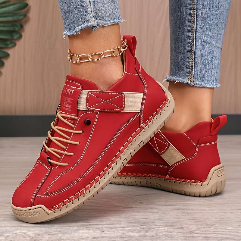 Hand-sewn Women's with Soft Cowhide Sole, Mom for Autumn and Winter, Flat Casual Men Shoes