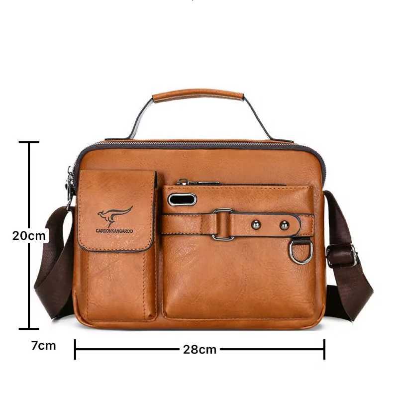 Fi Mens Shoder Bag Portable PU Leather Handbag Business Briefcase Travel Bag Man Crossbody Bags for Men Sahel Purse Y251011