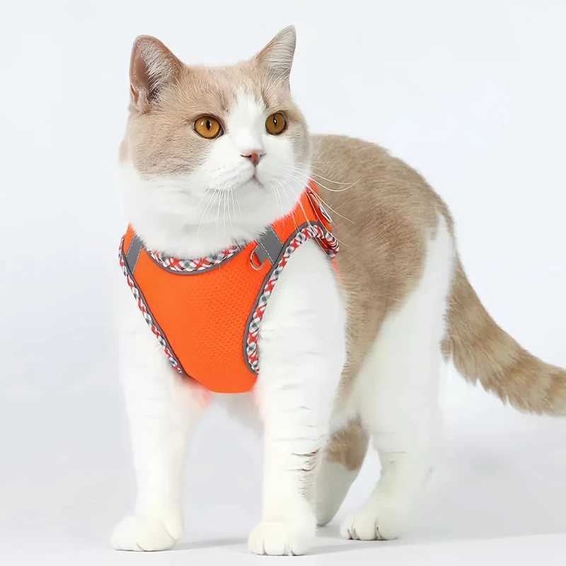 Pet Dog Harness and Leash Set for Small Medium Dogs Outdoor Walking Reflective Cat Vest Harness Chihuahua Yorkie Pet Supplies J251129