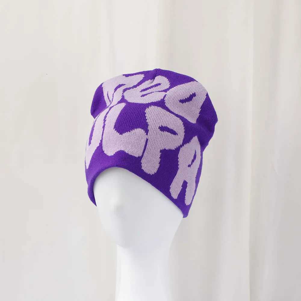 2024 new popular winter knitted streetwear westwood beanie jacquard custom beanie y2k acrylic hip hop mea culpa hat capsXJ251030