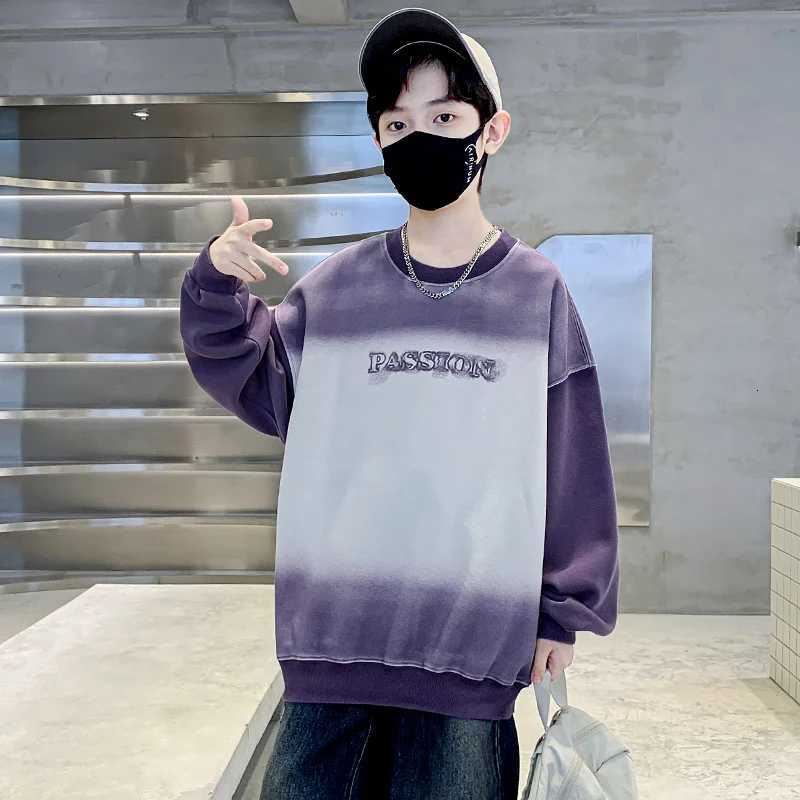 Kids Available in 2 Colors Sweatshirt with Letter Print Trendy Streetwear for Boys Loose Fit Urban Fashion StyleT251030