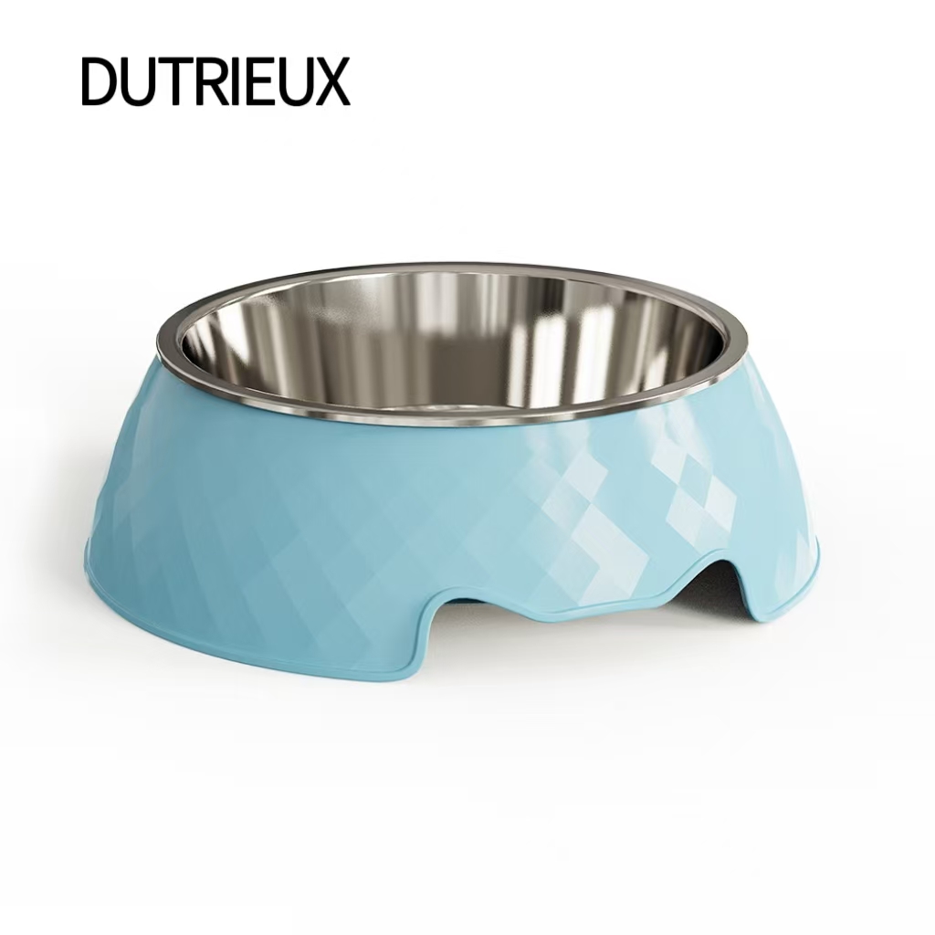 H1189 Stainless steel non-slip pet bowl, anti-tipping food bowl, OEM customization available.