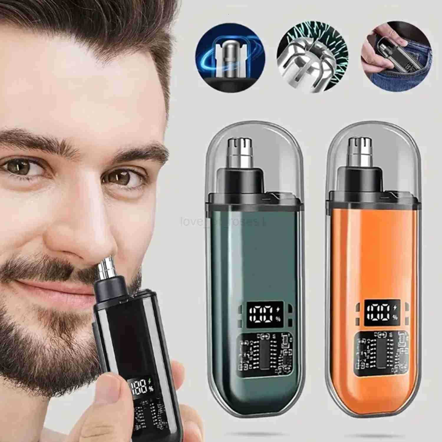 Nose Hair Trimmer for Men Portable Mini Nose Hair Remover USB Rechargeable Trimmer for Nose and Ears Electric Nose Hair Cutter Z251030