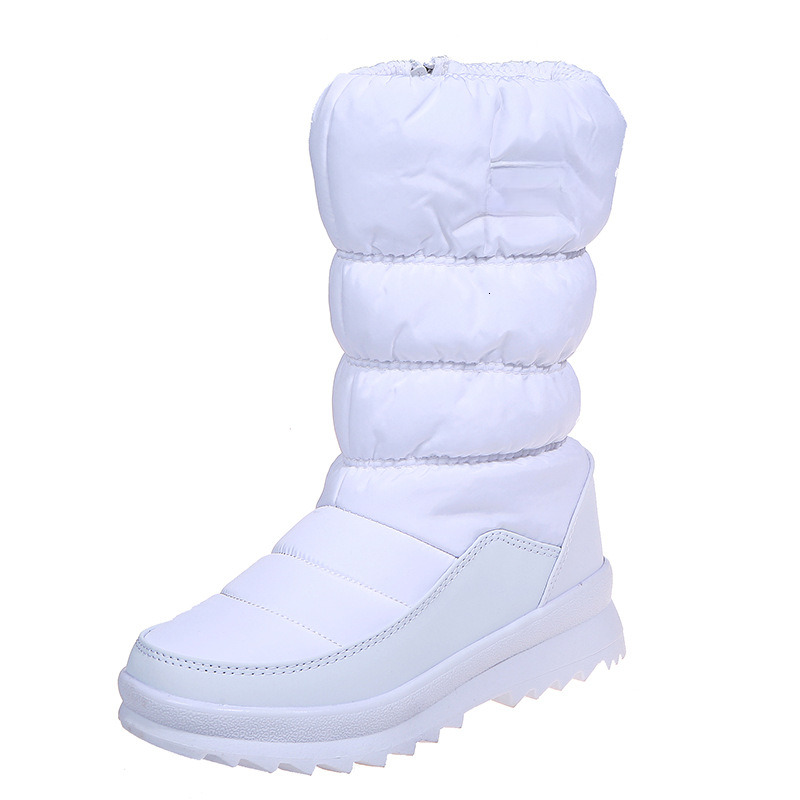 Cross border plus size autumn and winter new wool lining thick snow boots women's cotton boots snow boots designer shoes