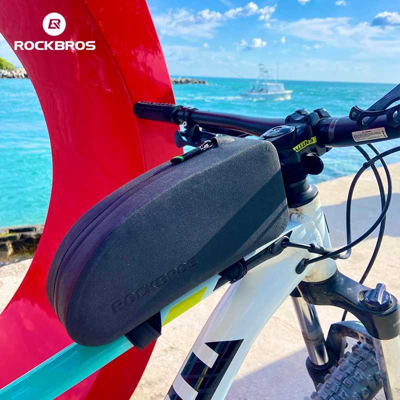 ROCKBROS Bicycle Bags MTB Road Cycling Front Tube Bag Waterproof Portable Storage Handlebar Carry Frame Bike Bag Accessories H251029