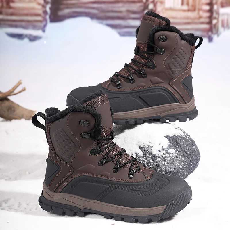 Winter Warm Men Ankle Boots Comfortable Man Snow Boots Outdoor Cotton Work Boots Nonslip Waterproof Mens Hiking Climbing Shoes Z251029