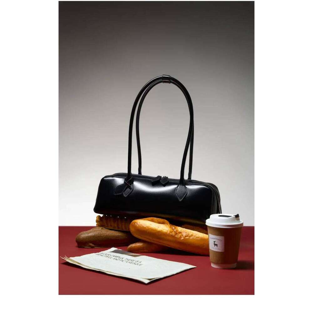 Genuine Leather Woman 2025 Korean Vintage Long Shoulder Handbags Ladies Underarm Bag Shopping Bag
