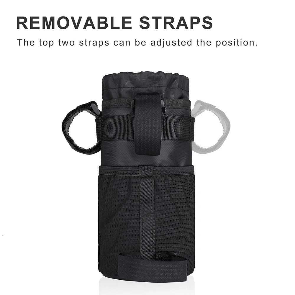 Rhinowalk Bike Water Bottle Storage Bag Portable Cycling Handlebar Bottle Pack With Net Pocket Strong Straps Bike Bag 1PC2PCS H251029