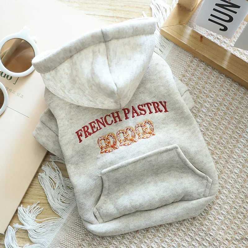 Autumn and Winter Pet Hoodie Small Dog Embroidered Hoodie Dog Warm Thick Hoodie Pet Clothing Puppy Clothes C251030