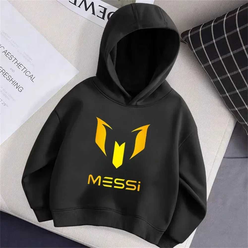 Spring and Autumn Messi Printed Children Hoodies Long Sleeve Casual Fashion Street Sports Kid Sweatshrts Boy Girl Pullover CoatT251030