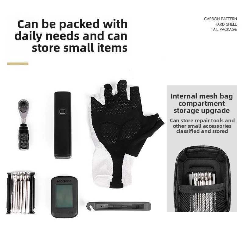 Bicycle Tail Bag Saddle Bag MTB Road Bike Waterproof EVA Hard Shell Road Bike Rear Bag Cycling Tool Holder BagBike Accessories H251029