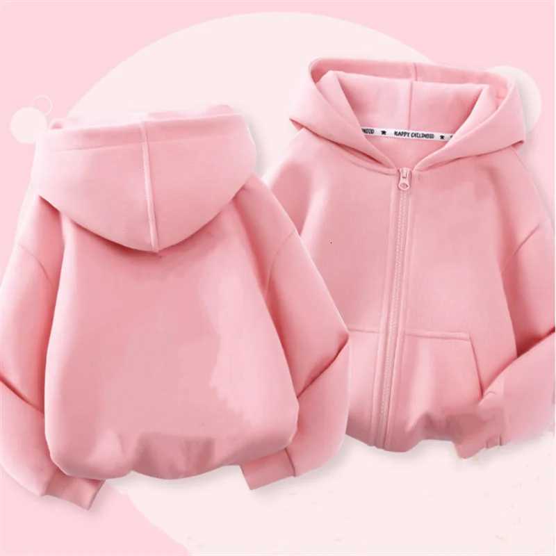 Fashion cardigan solid color zipper sweatshirt Kids hoodie boys and girls zipper hoodie 212 years old casual Kids zipper hoodieT251030