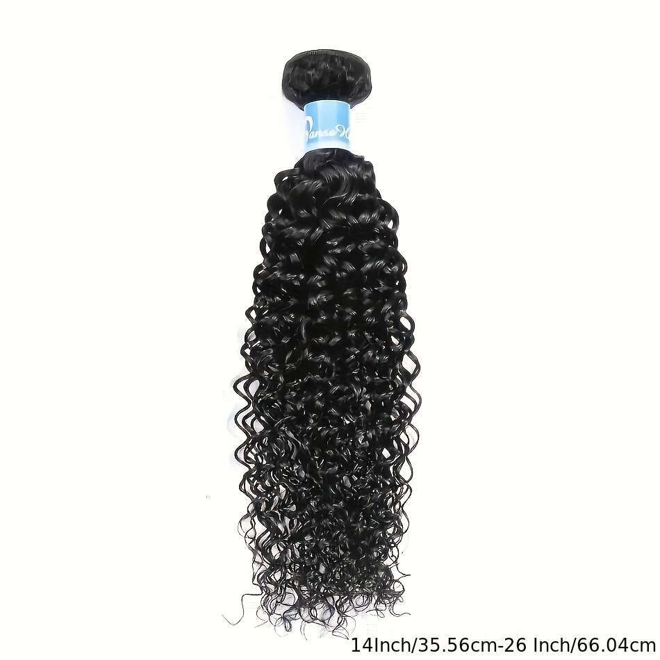 Deep Wave Human 4X4 Curly Lace With Baby Natural Color Pre Plucked 3 Bundles And Closure Brazilian Virgin Hair