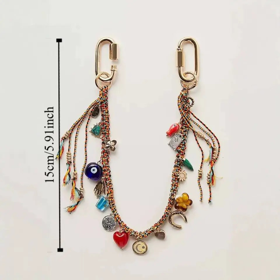 Stylish Lanyard Letter Beaded Keychain Star Charm Turkish Pendant Aesthetic Beaded Tassel Key Chain Earphone Case 251021