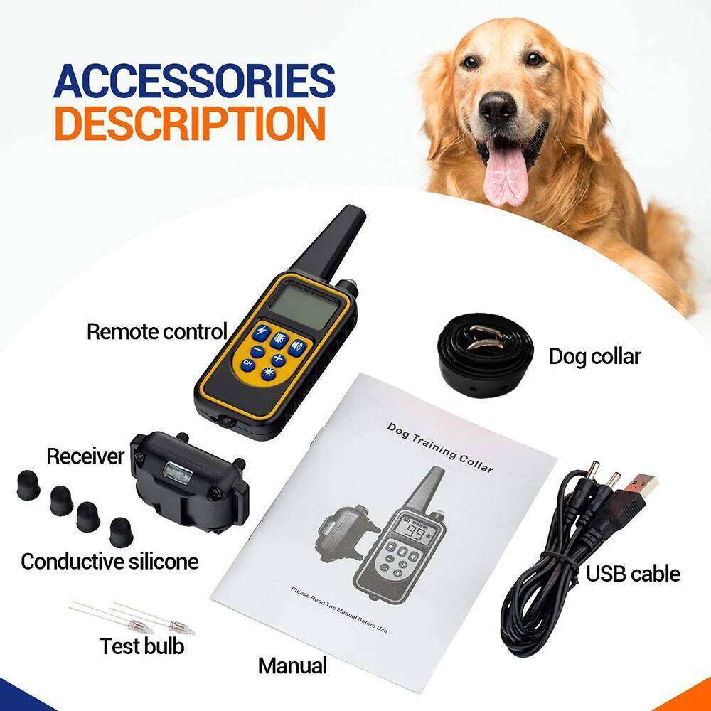 designer brand Electric Dog Training Detachable Bark Rechargeable Anti Barking Shock Vibration Collar for All Dogs Pet with Clicker