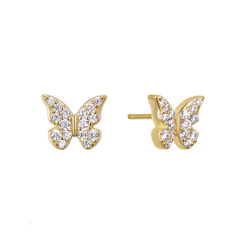 Fashion S Pure Sier Earrings Spring Summer Ear Jewelry Butterfly Necklace for Women Light Niche