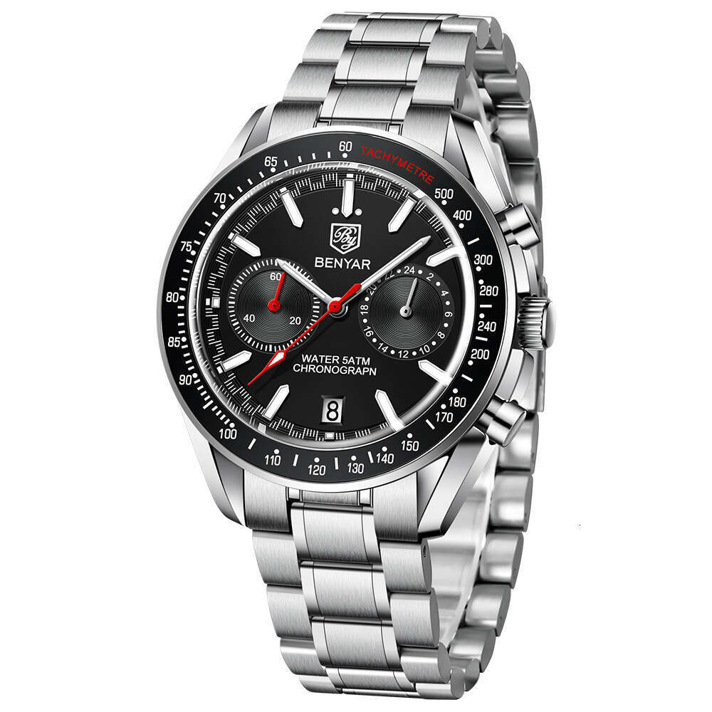 benyar by5194 new fashion sports multifunction chronograph waterproof luminous quartz watch for men