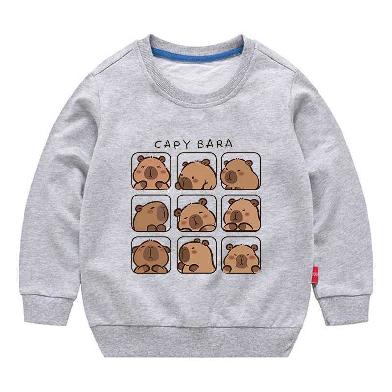 Autumn Children Clothes Funny Capybara Hoodies Kids Girl Boy Spring Cute Animal Cotton Long Sleeve T Shirt Children SweatshirtT251030