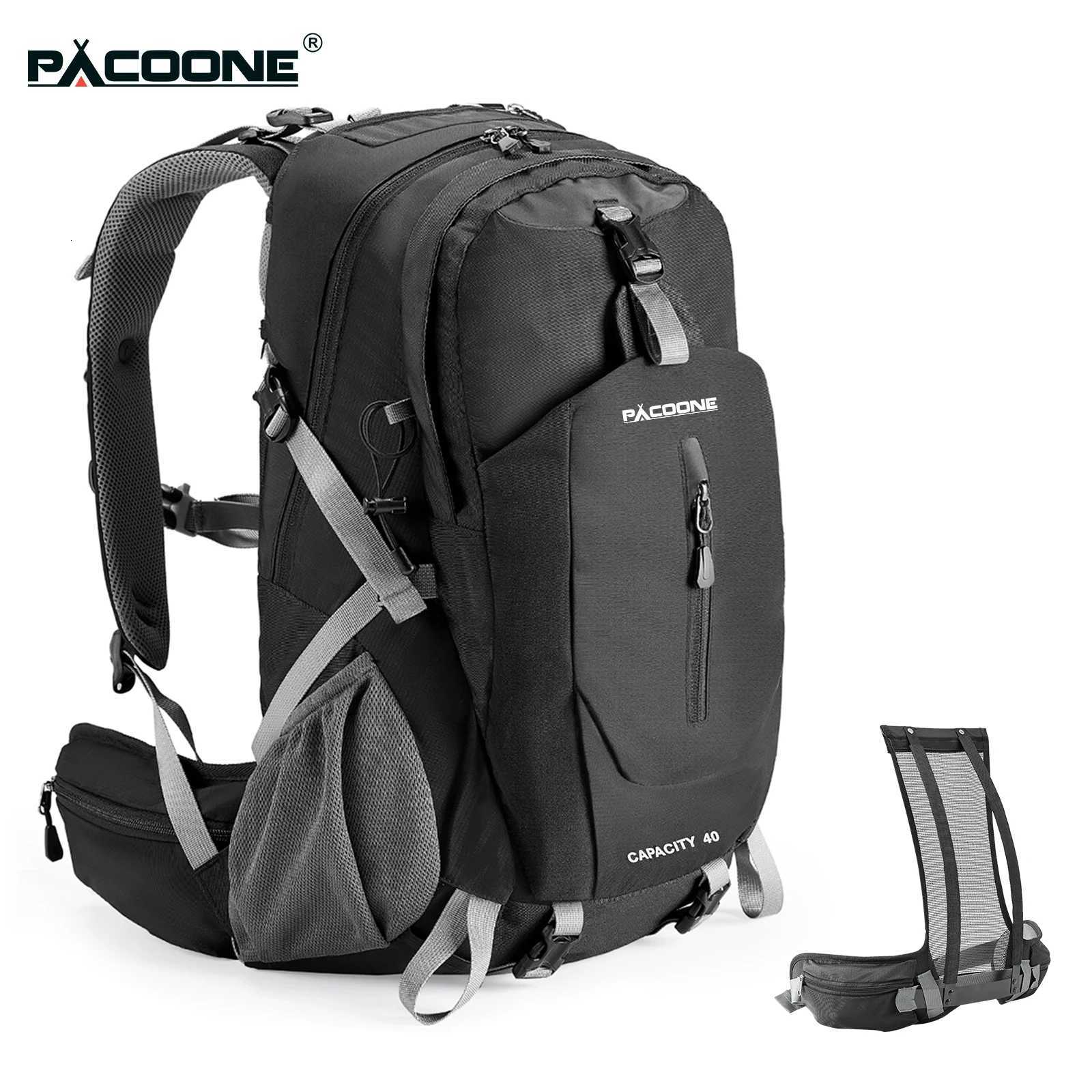 40L Travel Backpack Camping Men Large Hiking Bag Tourist Rucksack Outdoor Sports Climbing Mountaineering Bag Luggage H251029