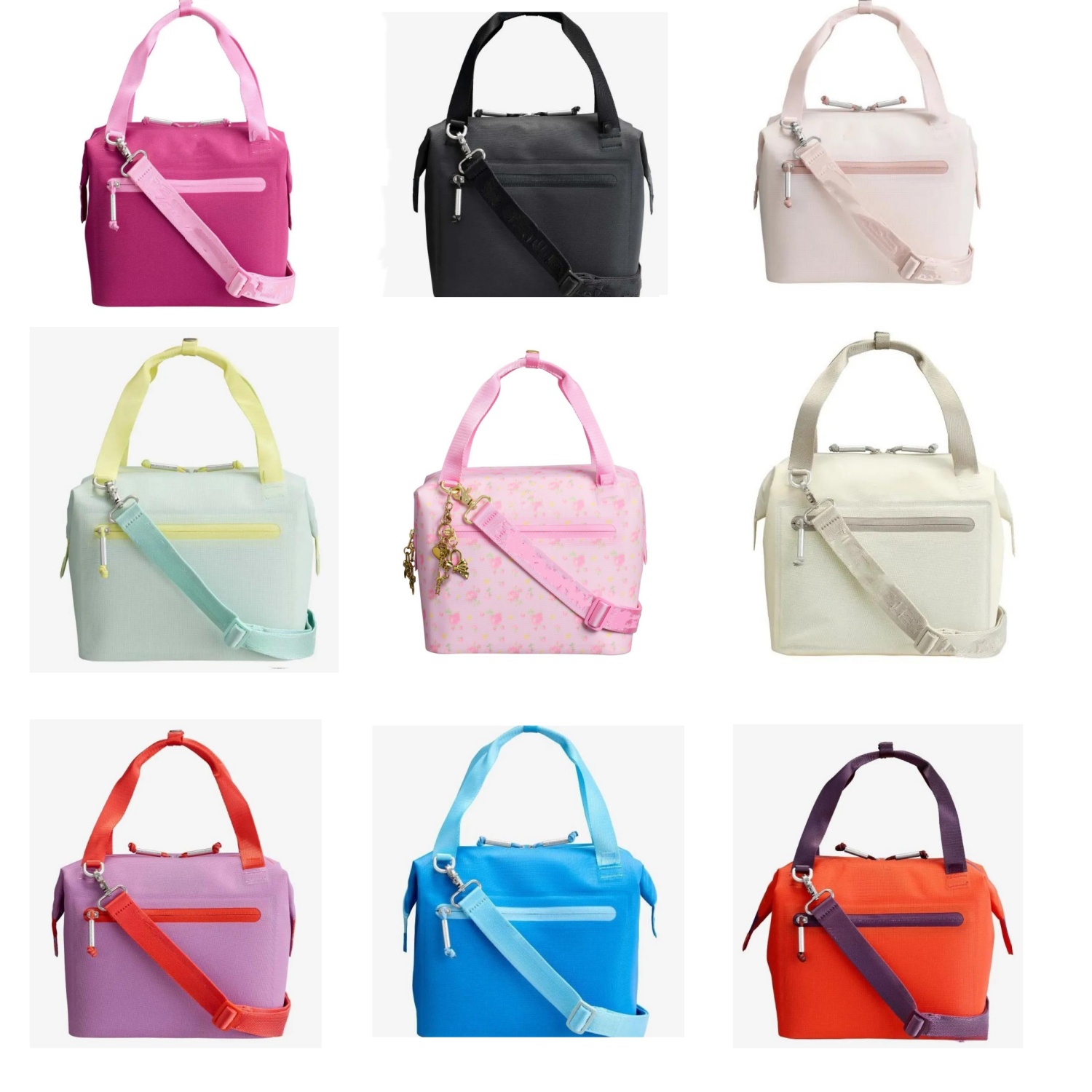 US STOCK Lunch Bags All Day Julienne Mini Soft Cooler Bags Recycled Polyester Cooler 12-Hour Cooling Travel Cooler Crossbody Bag with Phone Pocket for Cups 0527