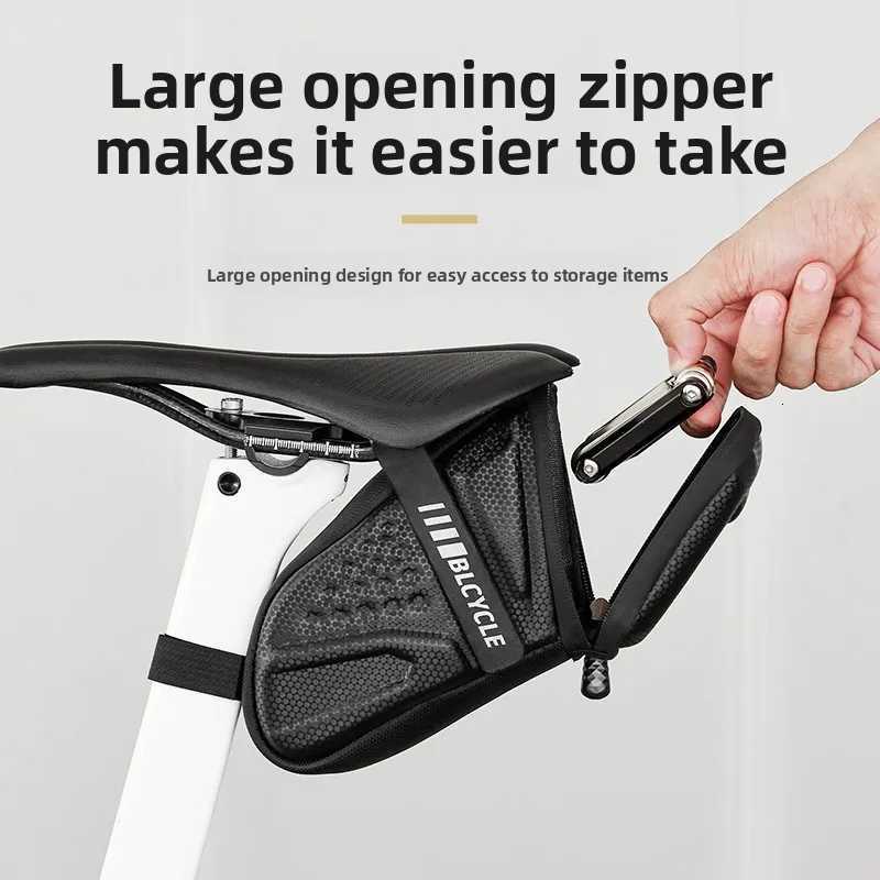Bicycle Tail Bag Saddle Bag MTB Road Bike Waterproof EVA Hard Shell Road Bike Rear Bag Cycling Tool Holder BagBike Accessories H251029