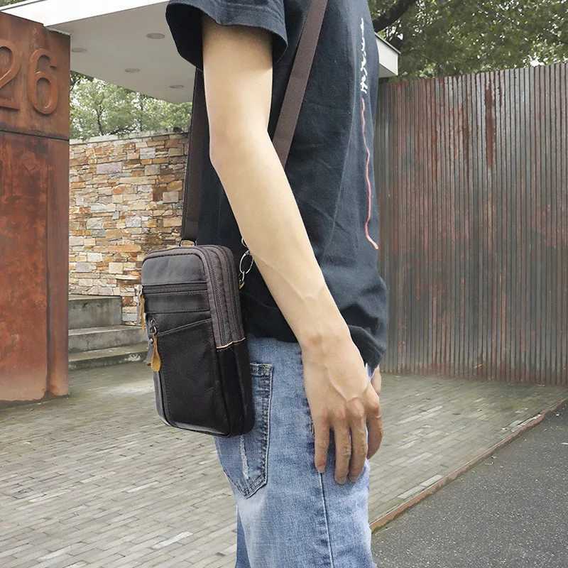 New Mens Genuine Leather Waist Packs Bag Phe Pouch Bags Men Handbag Bag Small Ch Shoder Belt Bag Crossbody Leather Bags Y251011