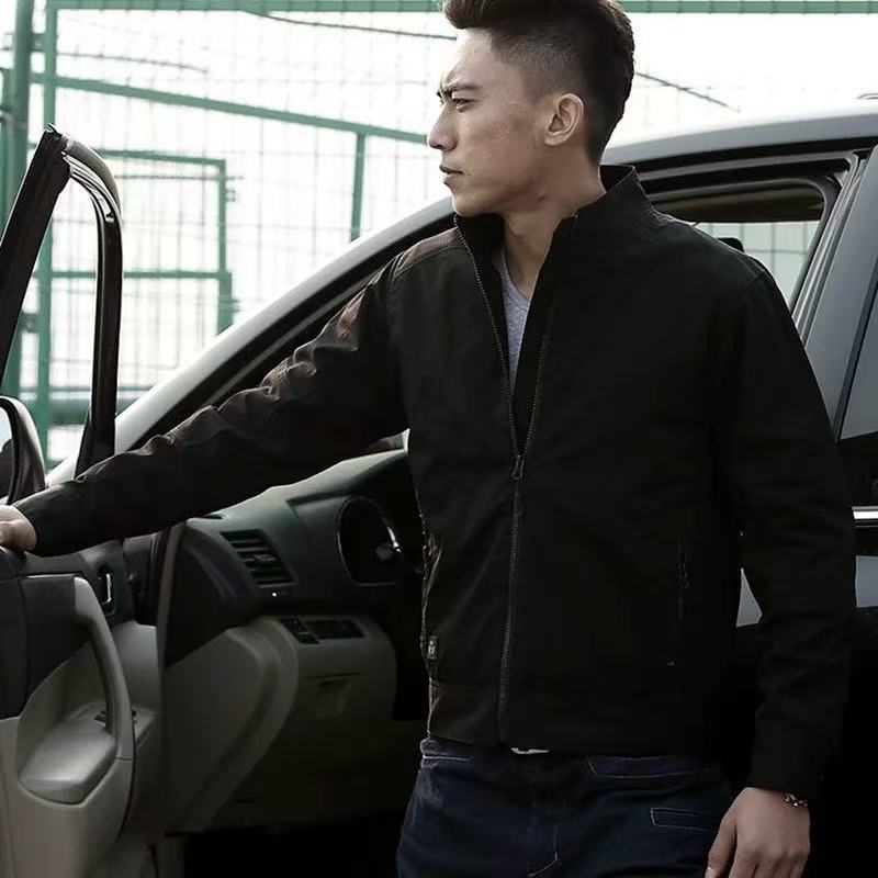 Stand Collar Designer Coat New Men's Spring And Autumn Solid Color Outdoor Hiking Jacket Casual Workwear Jacket Trendy Brand